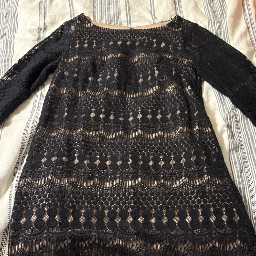 Jessica Howard Black Lace Mini Dress